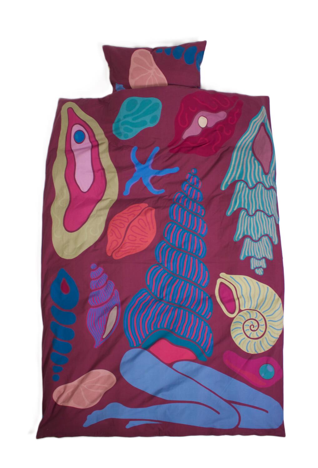 x Some Other Waves percale sengetøj - Bordeaux